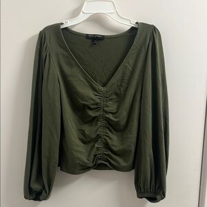 Banana Republic Olive Green Cotton Blouse